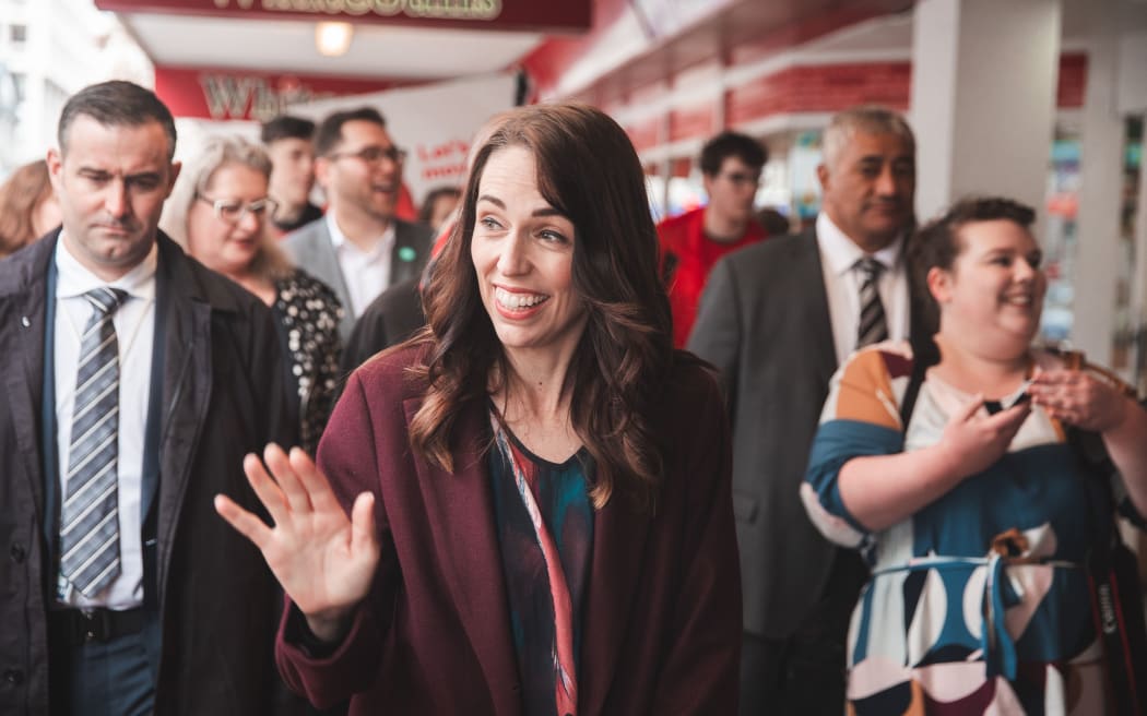 Jacinda Ardern - Labour party Dunedin walkabout - 7 October 2020