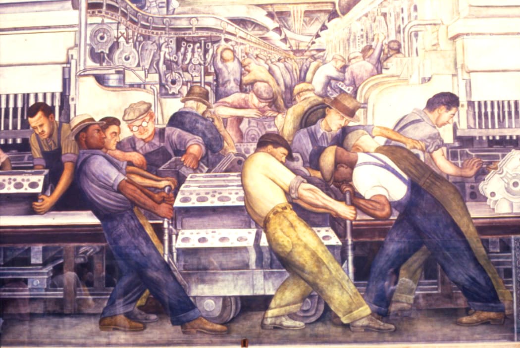 Diego Rivera - Detail from "Detroit Industry, or Man and Machine"