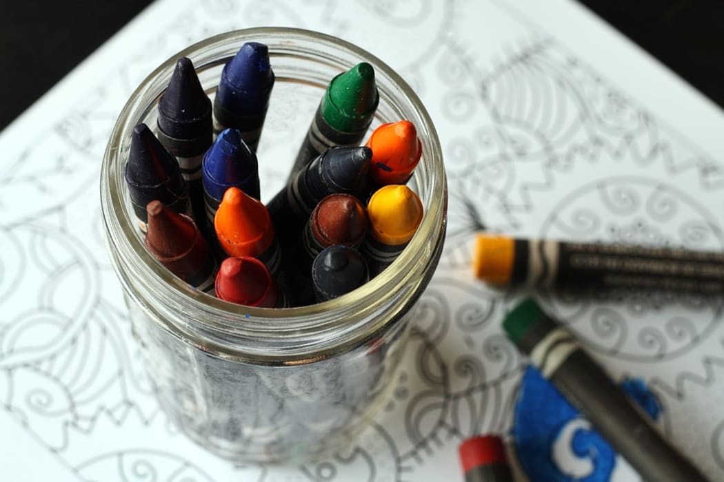 Jar of crayons