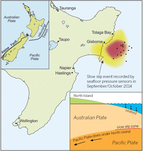 Slow slip near the trench at the Hikurangi subduction zone