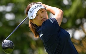 OTTAWA, ON - AUGUST 25: Jin Young Ko (KOR) watches her tee shot on 12 during Rd1 of the 2022 CP Women's Open at the Ottawa Hunt and Golf Club on August 25, 2022 in Ottawa, Ontario Canada. (Photo by Ken Murray/Icon Sportswire)