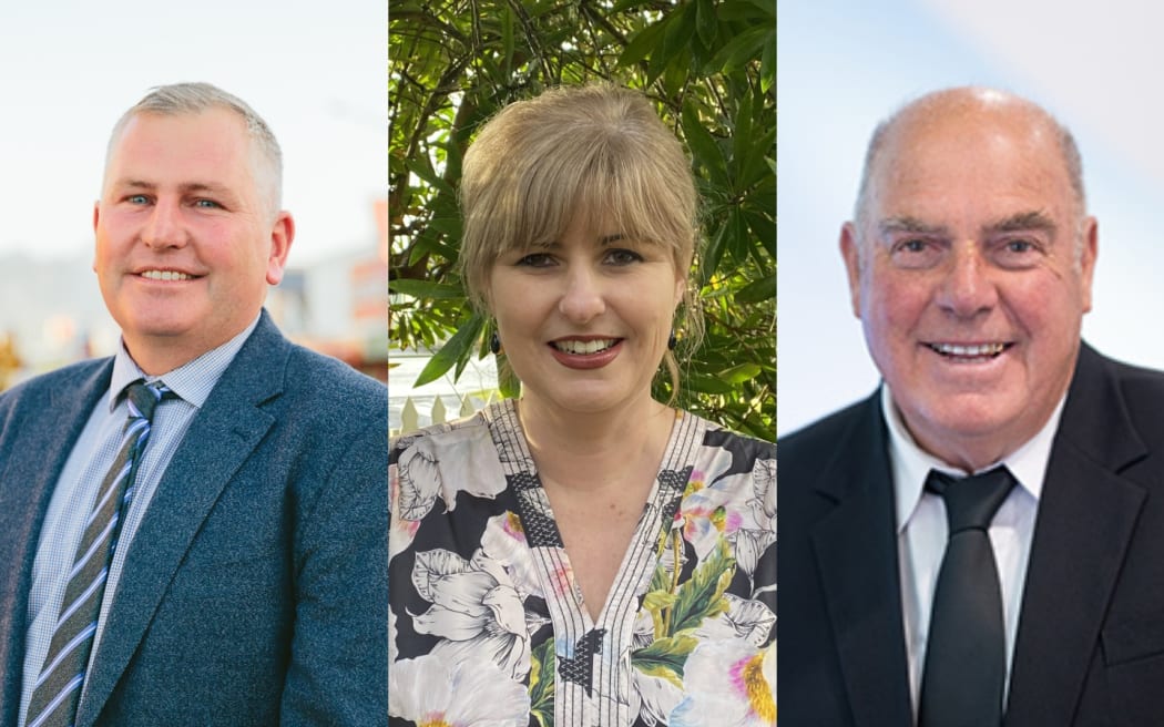 Buller mayor Jamie Cleine, Greymouth mayor Tania Gibson and West Coast Regional Council chairman Peter Haddock.