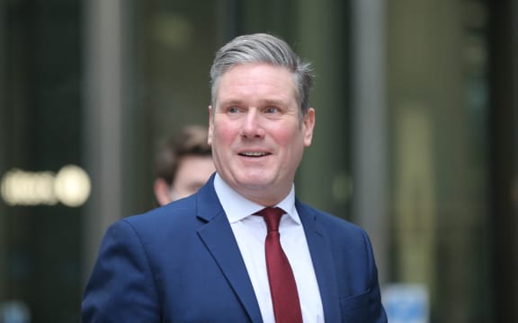 British Labour Party leader Sir Keir Starmer leaves the BBC headquarters in London, United Kingdom on January 10 2021.
