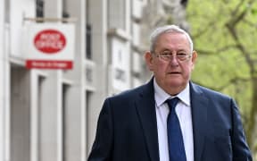 Former Post Office Ltd chief executive David Mills arrives to give evidence to the Post Office Horizon IT Inquiry in central London on April 16, 2024.
