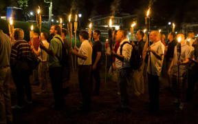 Neo Nazis, Alt-Right, and White Supremacists march in Charlottesville, Virginia.