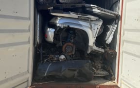 Police allege the syndicate sent a number of shipping containers with whole vehicles in them from Brisbane to the United Arab Emirates.  (Supplied: Queensland Police Service)