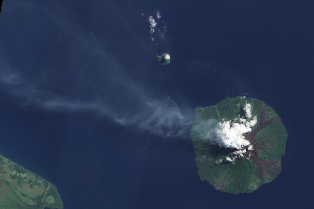 Manam Island volcano