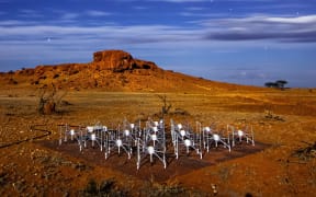Part of the Murchison Widefield Array, a low-frequency radio telescope operated by the International Centre for Radio Astronomy Research at the remote Outback site in Australia, part of the ambitious Square Kilometre Array project - AFP PHOTO / ICRAR
