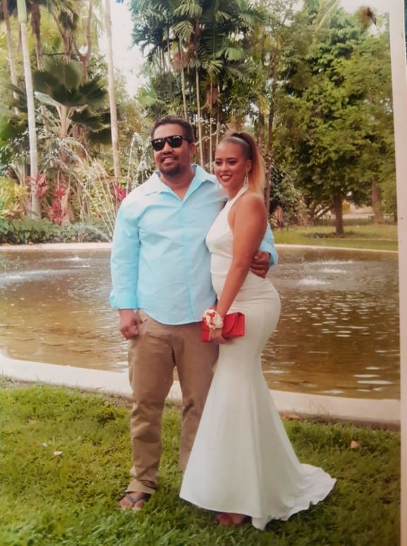 Christian Tapaitau with this daughter Syeanntha Lenoy.