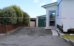 An earthquake damaged home near Lyell Creek, Kaikoura