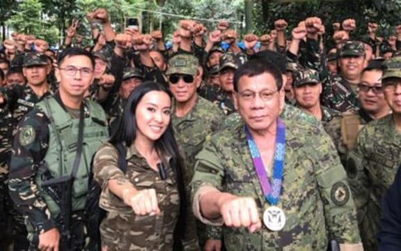 Pop star Mocha Uson is a social media staffer for the President of the Philippines Rodrigo Duterte.