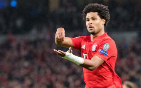 01 October 2019, Great Britain, London: Soccer: Champions League, Tottenham Hotspur - FC Bayern Munich, Group stage, Group B, 2nd matchday at Tottenham Hotspur Stadium. Serge Gnabry of FC Bayern Munich rejoices over his goal to 1:3. Photo: Matthias Balk/dpa