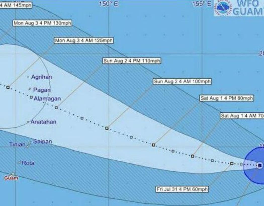 Track of Soudelor storm