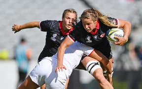 Canada captain Sophie De Goede.
Canada v England, Women’s Rugby World Cup New Zealand 2021 (played in 2022) Semi Final match at Eden Park, Auckland, New Zealand on Saturday 5 November 2022.