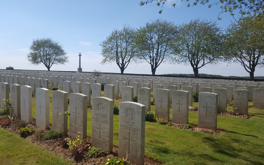 The Caterpillar Valley Cemetery near Longueval.