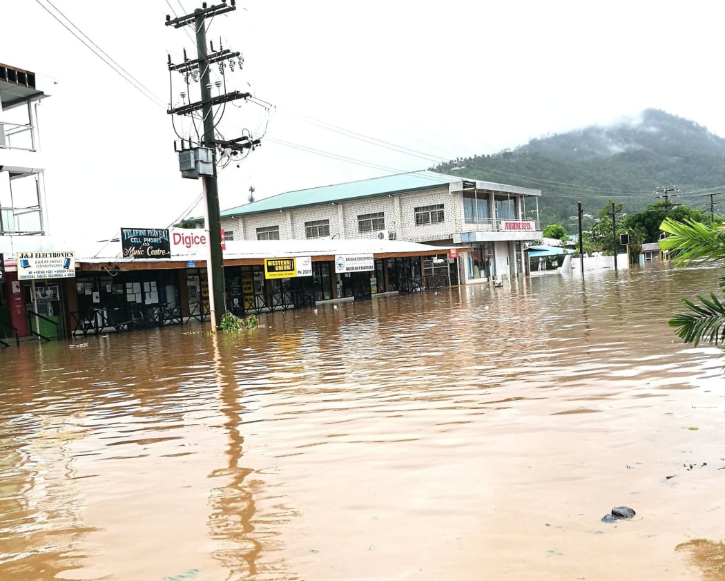 Flooding in Apia caused by Cyclone Gita.