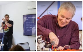Jonathan Rogers (left) and Tristan O'Hanlon (right) are the driving force setting up the STEM school The Academy.