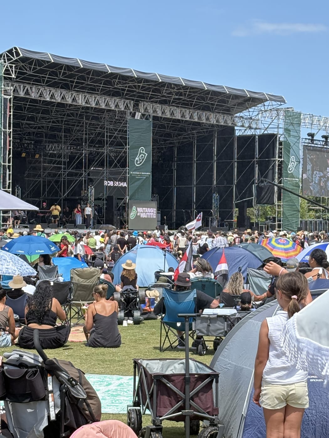 Crowds turned out at Parrs Park to welcome musical acts.