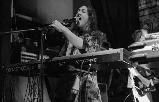 Doprah's Indira Force on stage at Galatos.