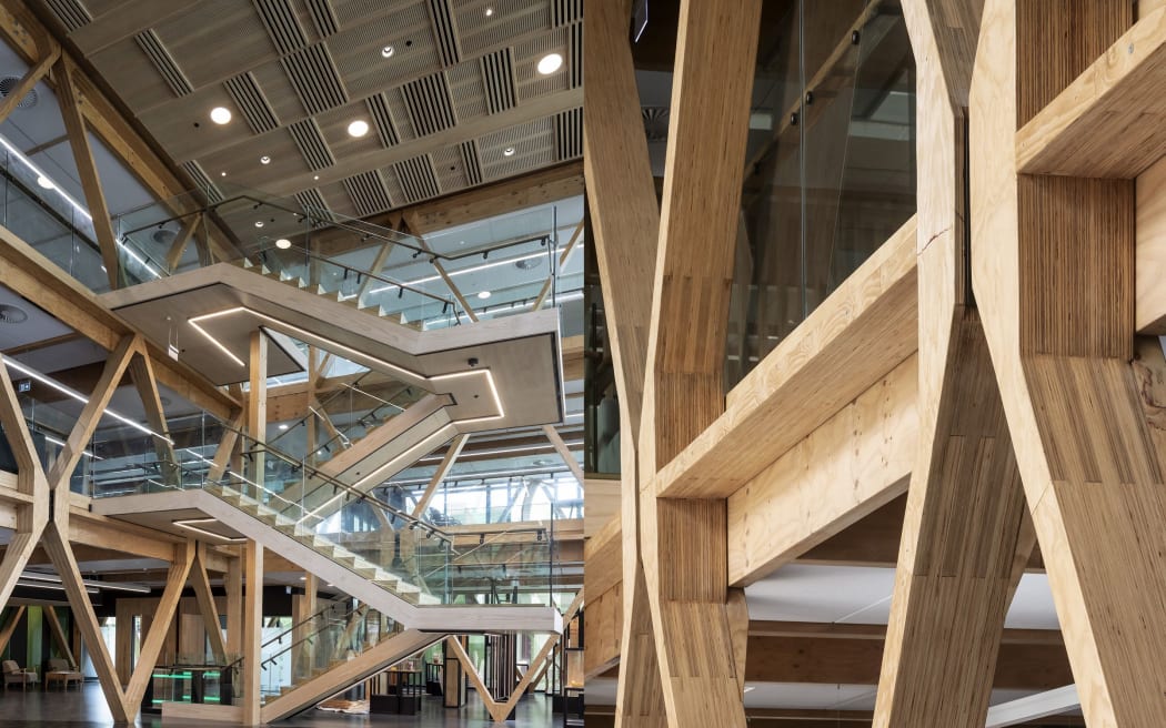 Engineered timber, Scion Innovation Hub, Rotorua.