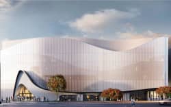 An artist’s impression of the Wellington Convention Centre as viewed from Wakefield Street.