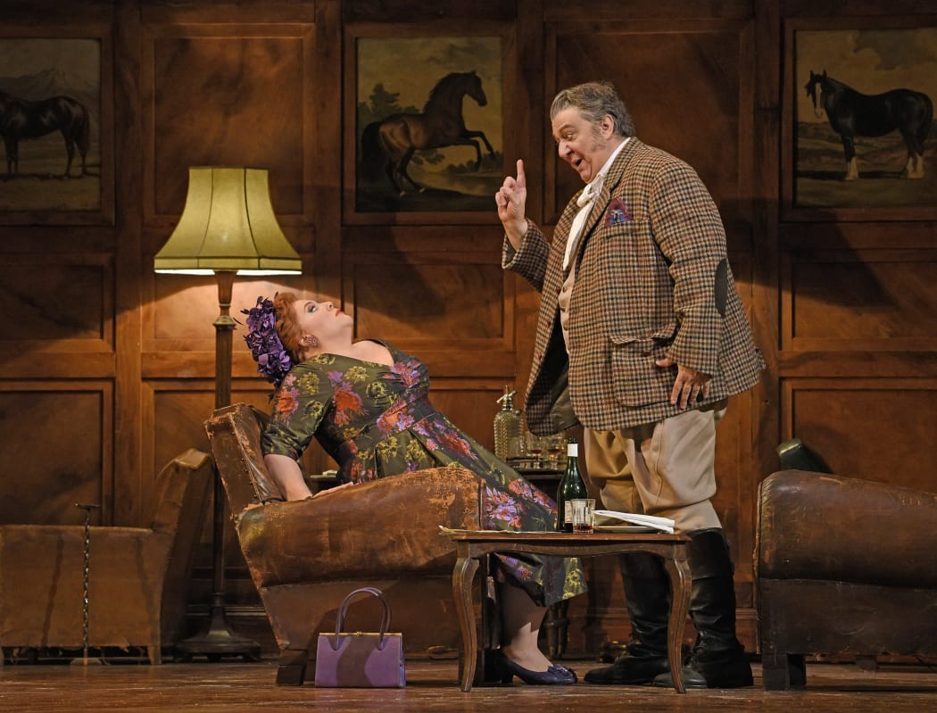 Marie-Nicole Lemieux as Mistress Quickly and Ambrogio Maestri as Falstaff