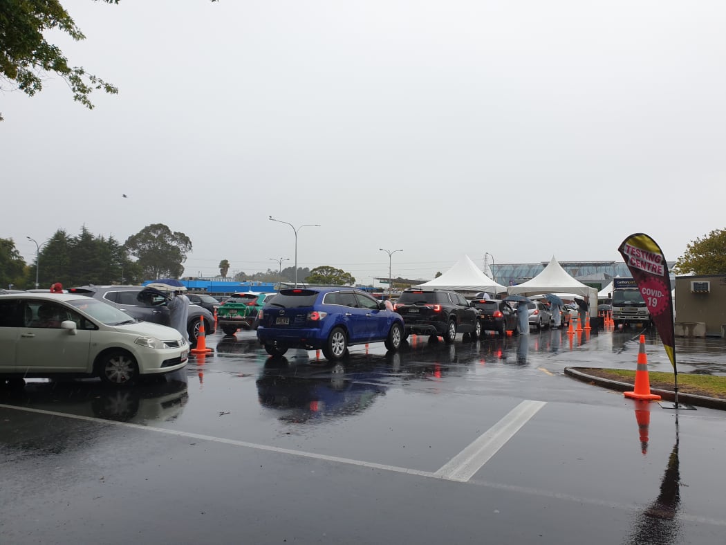 A Covid-19 testing centre in Ōtara.
