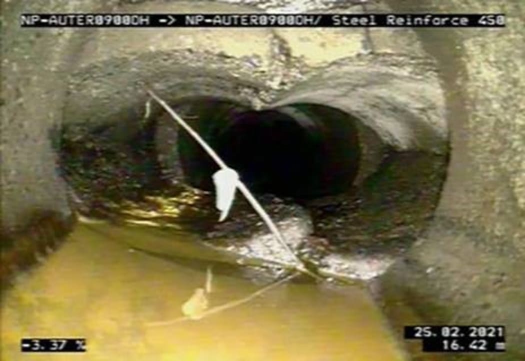 Engineers have found a collapsing stormwater culvert underneath the railway line near New Plymouth’s East End.