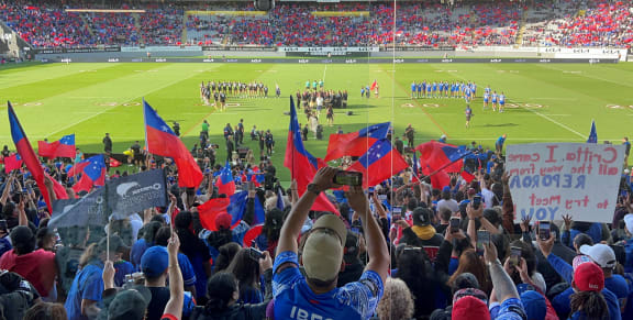 Toa Samoa and Kiwis game at Eden Park stadium