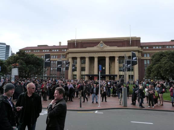 Evacuation at Wellington railway station.
