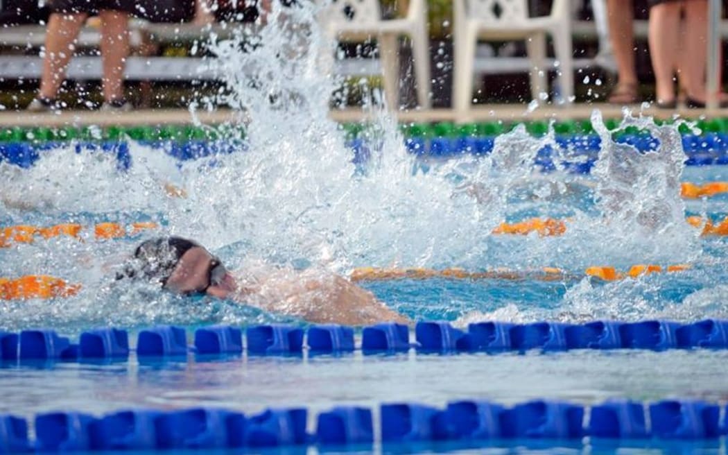 Action from day one of the Oceania Swimming Championships in Suva.