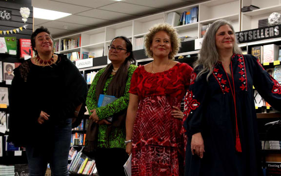L-R Sia Figiel, Mere Taito, Karlo Mila and Janet Steele.