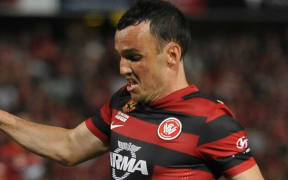 The Wanderers' Mark Bridge in action.