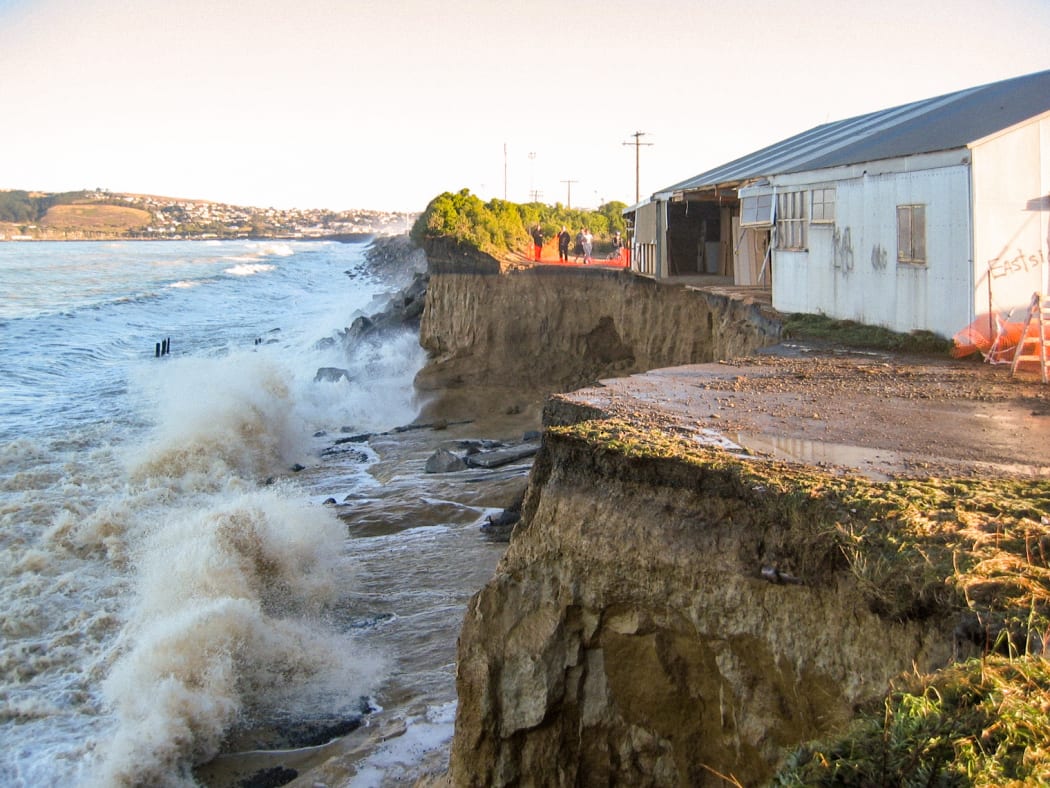 In June 2007, the coastal cliffs at Oamaru lost a lot of ground, including a conservation area for blue penguins and the factory seen here.