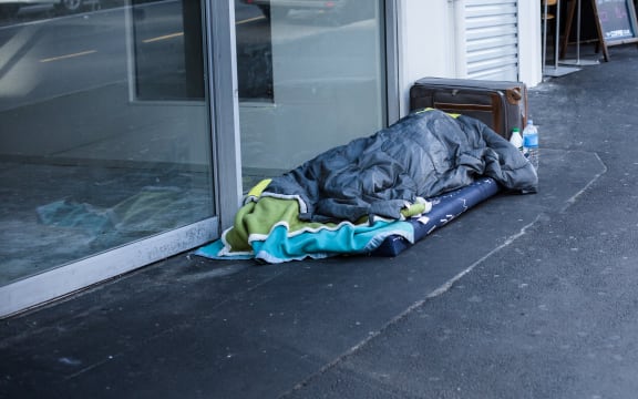 General vision of homelessness in Auckland central city.