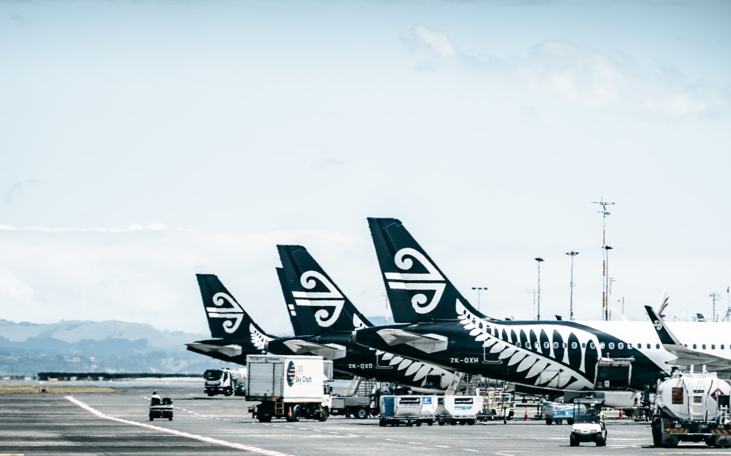 Air New Zealand planes at Auckland Airport.