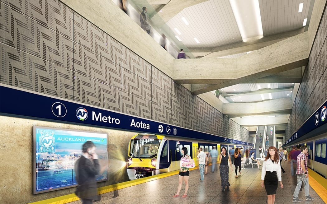 An artist's impression of the proposed mid-town Aotea Station
