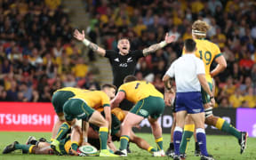 TJ Perenara   of The Allblacks during the  Australian Wallabies v New Zealand All Blacks, Tri Nations rugby union match at Suncorp Stadium, Brisbane, Australia on Saturday 7th November 2020.
Copyright photo: Jason O'Brien / www.photosport.nz