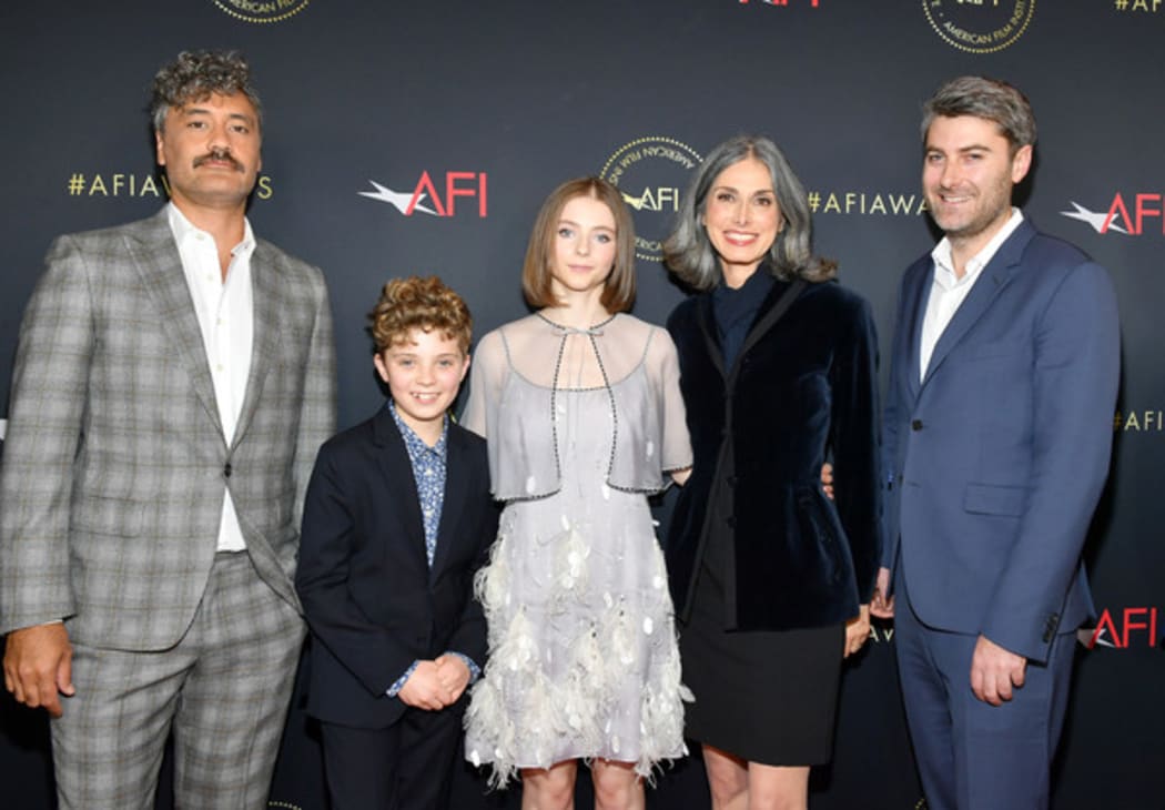 Taika Waititi, Christine Leunens, Carthew Neal, Roman Griffin Davis and Thomasin McKenzie