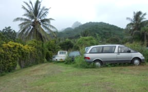 Car wrecks on the side of the road in Rarotonga