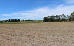 A paddock in Cheviot in the Hurunui District is dry as a bone.
