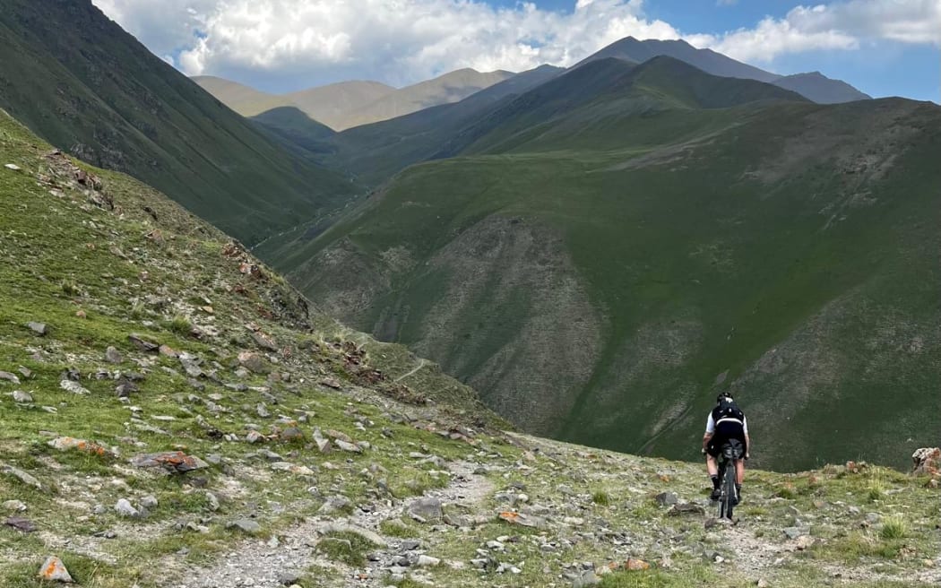 Christchurch cyclist Joe Nation on the Silk Road Mountain Race.