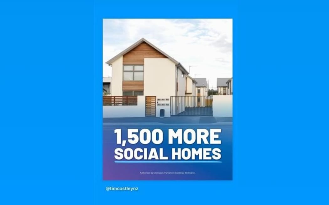 The instagram post from Chris Bishop that featured a Christchurch homeowner's house.