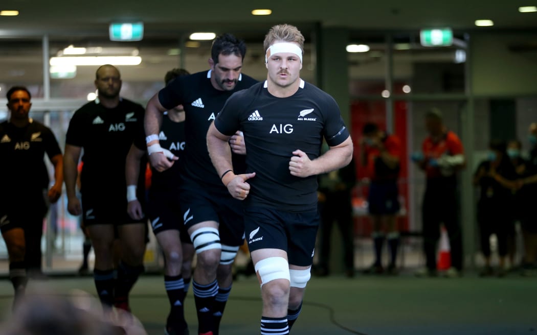 Sam Cane leads on the All Blacks. New Zealand All Blacks v Argentina. 2020 Rugby Championship Test Match played at McDonald Jones Stadium, Newcastle Australia on Saturday 28th November 2020. Photo Clay Cross / photosport.nz