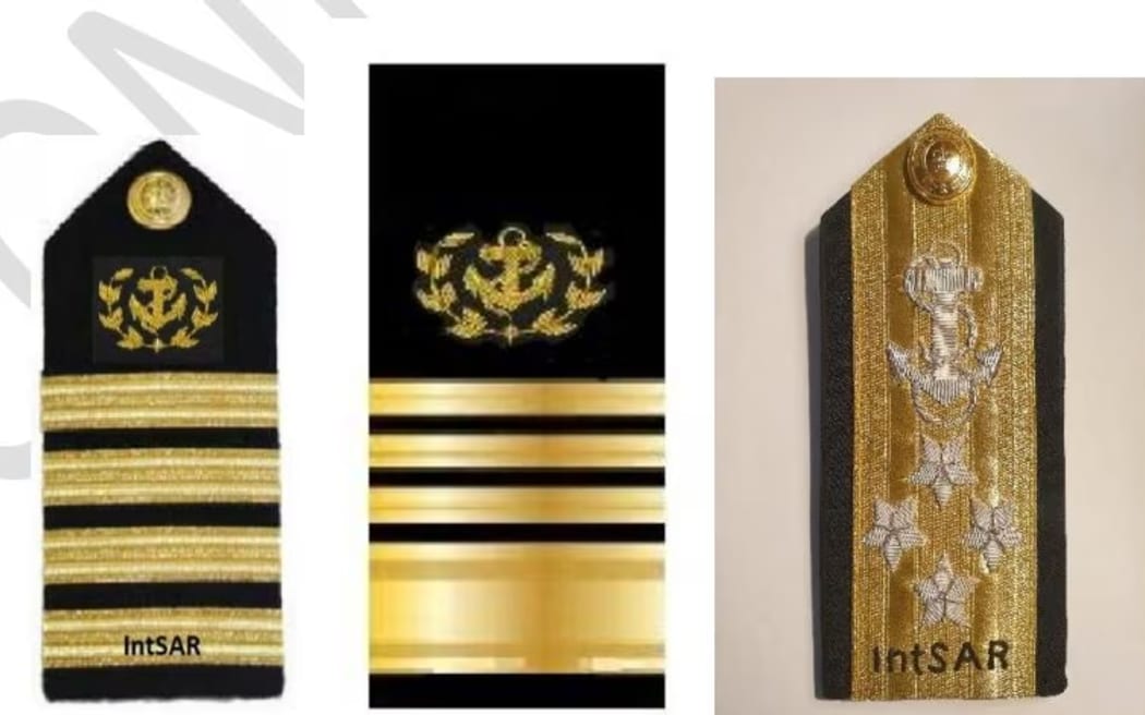 IntSAR's ranking system, which one person said looked too similar to that of the Royal Australian Navy.  (Supplied)