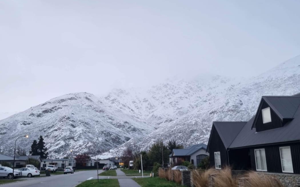 Snow in Queenstown on 11 May 2023.