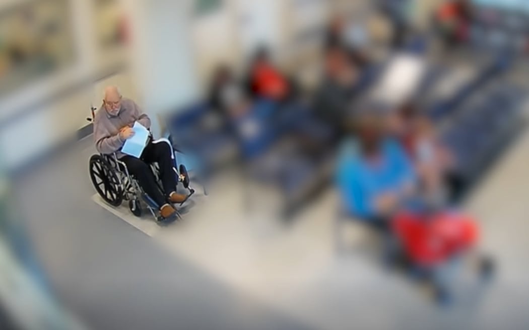Arthur Toms waits in the Palmerston North Hospital emergency department on 16 September, 2020.
