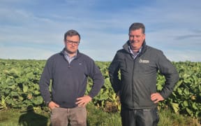 From left: Brad Thomas and Karl Erikson  from regional council and regulator, Environment Southland.