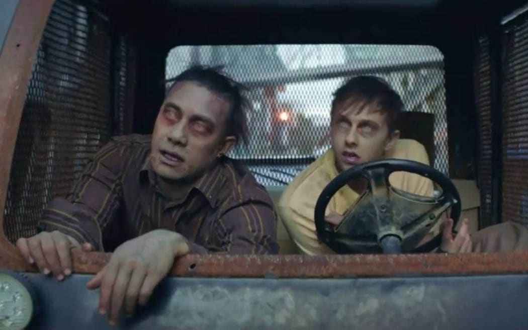 Two zombies go on a post-apocalyptic adventure in an L&P ad from 2019.