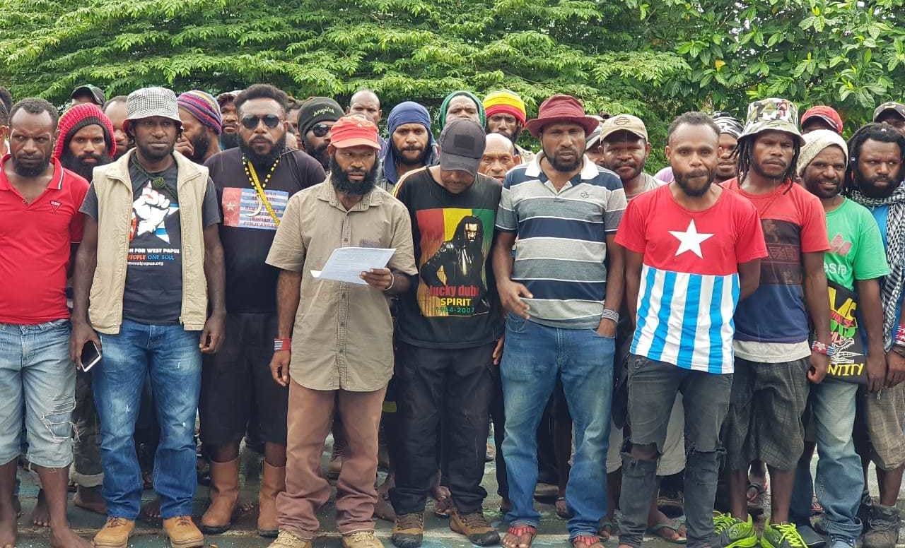 Executive members of the West Papua National Committee (KNPB) at their second congress, Jayapura, October 2018.